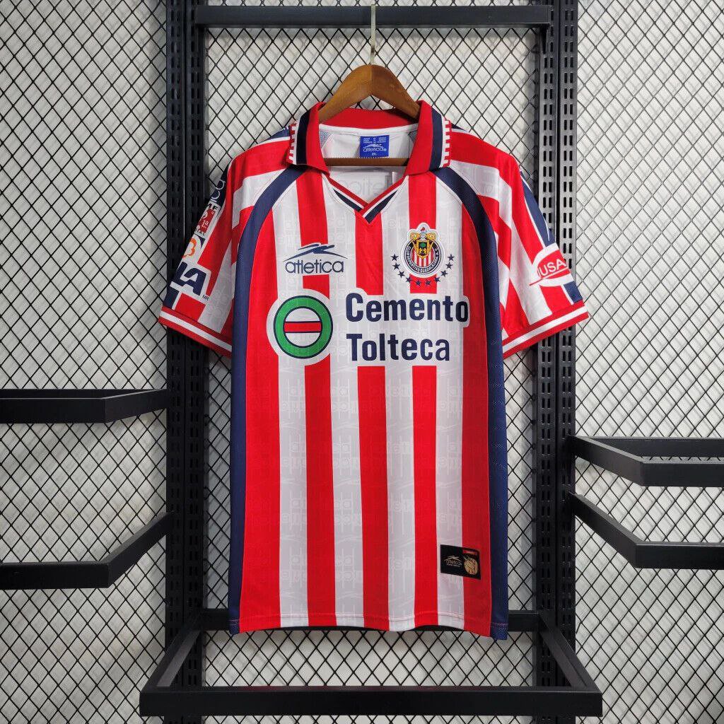 Chivas 1999/2000 Retro Shirt Jersey Shirt Jersey Home Soccer Retro Shirt Jersey Shirt Jersey Basil