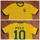 Pele Brazil 1970 Retro Shirt Jersey Shirt Jersey Home Soccer Retro Shirt Jersey Shirt Jersey Basil