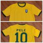 Pele Brazil 1970 Retro Shirt Jersey Shirt Jersey Home Soccer Retro Shirt Jersey Shirt Jersey Basil