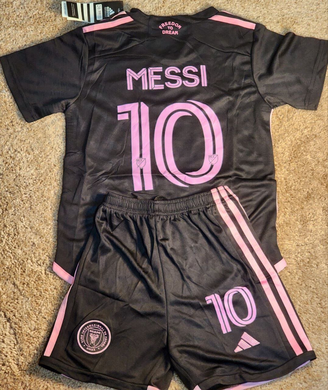 Messi Inter Miami 23/24 Shirt Jersey Away Kids Children Soccer Shirt youth Shirt Jersey Kids Kit