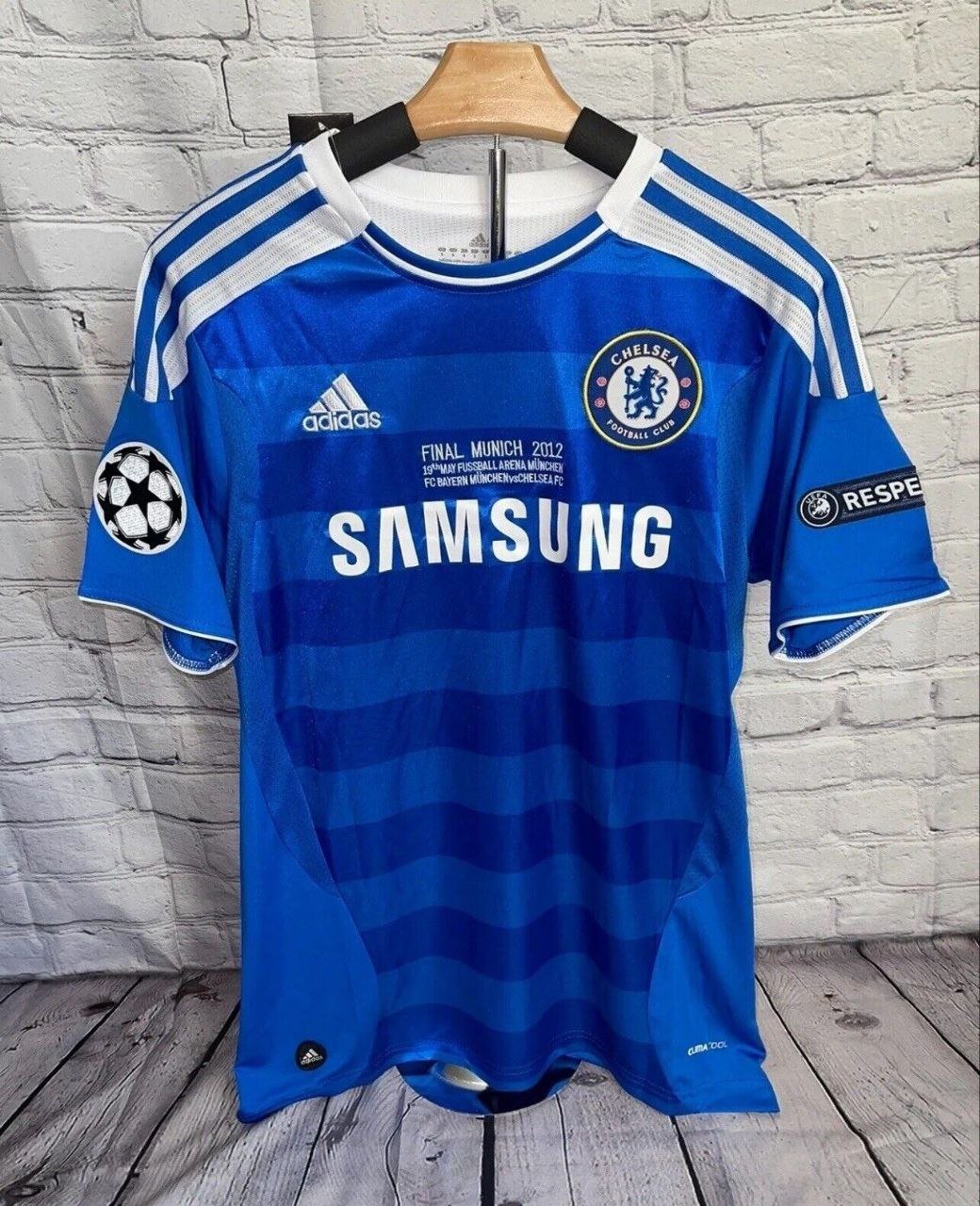 Drogba 11 Chelsea 2012 CL Edition Final Munich  Retro Shirt Jersey Soccer Shirt Jersey