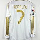 Real Madrid 2011-12 #7 Ronaldo White long sleeve jersey
