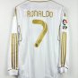 Real Madrid 2011-12 #7 Ronaldo White long sleeve jersey