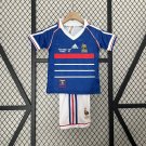 1998 France Retro Shirt Jersey Home Shirt Jersey Kit Kids Youth