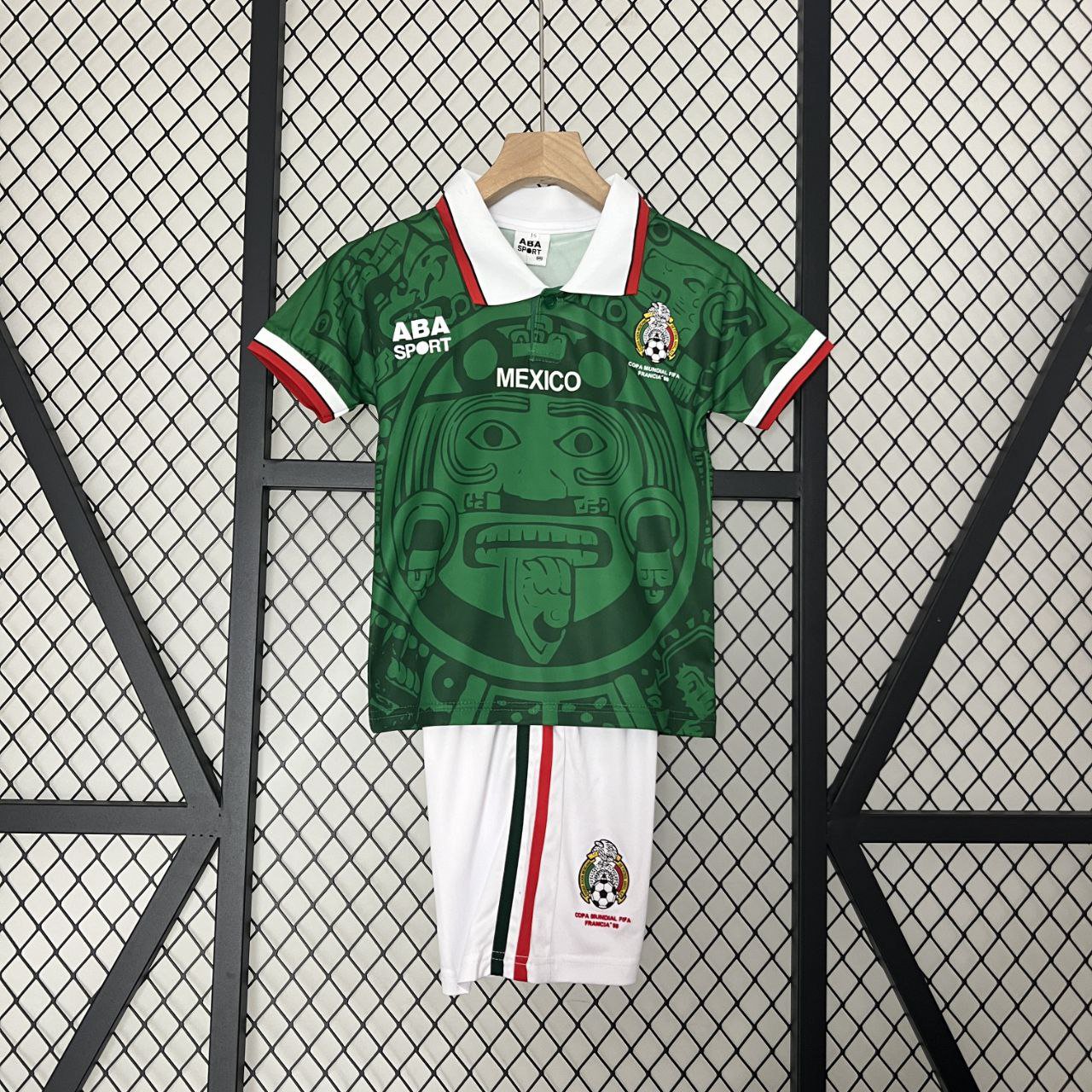 Mexico 1998 Retro Shirt Jersey Home Kids Youth Shirt Jersey