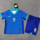 2024/25 Brazil Away Shirt Jersey Kids Youth