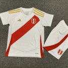 2024/25 Peru Home White Kids Shirt Jersey