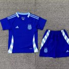 2025 Argentina Away Blue Kids Soccer Shirt Jersey Youths 24-25