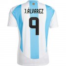 2025 Argentina Home Shirt Jersey J.ALVARES #9 New