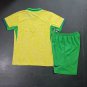 kids kit 24-25 Brazil special version yellow soccer jersey