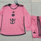 Kids Kit 24-25 Miami Messi #10 Home Long Sleeves Soccer jersey