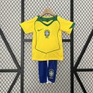 Brazil 2004 Retro Shirt Jersey home Kids Kit Shirt Jersey