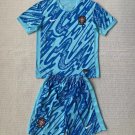 24-25 Portugal Lake Blue GoalKeeper Kids Shirt Jersey