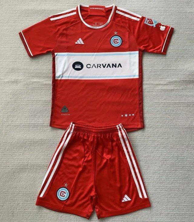kids kit 24-25 Chicago Fire home jersey
