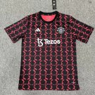 24-25 Manchester United Red Black Training Shirt Jersey