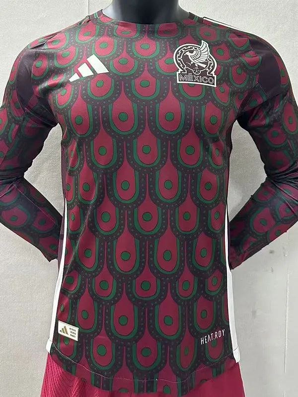 24-25 Mexico Home Long Sleeve Player Version Shirt Jersey