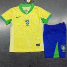 24-25 Brazil Home Shirt Jersey Kit Kids Youths