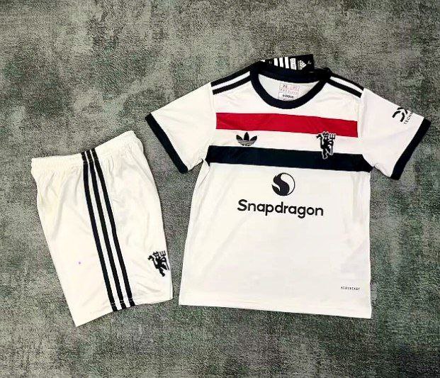 kids kit 24-25 Man United third with white pants jersey