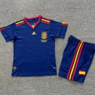 kids kit Retro Shirt Jersey 2010 Spain away soccer jersey