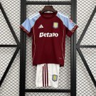 Shirt Jersey 25/26 Kids Aston Villa Home Soccer Football Aston Shirt Jersey Yoths