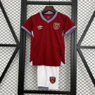 2025/26 Jersey West Ham United Kids Home Soccer Jersey Youths children Jersey West Ham 25-26