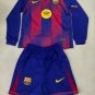 Jersey 25-26 Barcelona Home Kids Kit Long Sleeves Soccer jersey Barcelona Youth children New 2025-26
