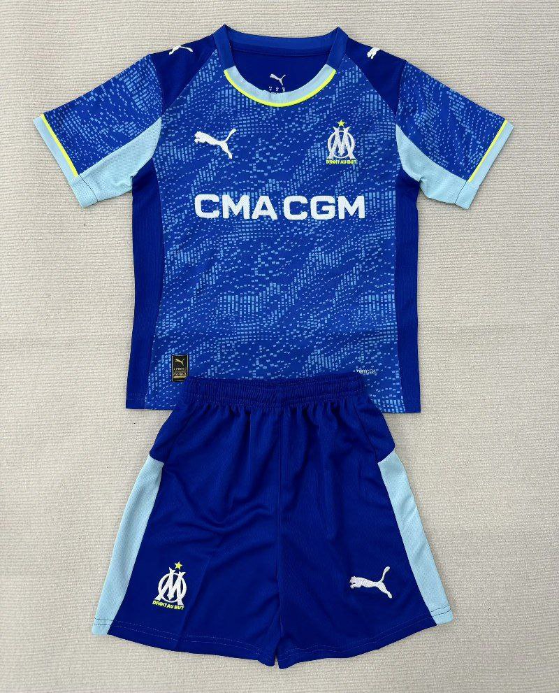 Jersey 25-26 Marseille third Kids Kit soccer jersey Marseille Third youths Children New 2025-26