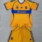 Kids Kit Tigres 25-26 Home Soccer Shirt Jersey Youth Shirt Jersey Tigres Home 2025-26