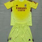 Kids Kit 25-26 Benfica Goalkeeper Yellow Soccer jersey Youth Children Benfica GK Jersey 2025-26