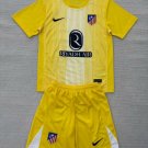 Kids Kit 25-26 Atletico Madrid Goalkeeper Yellow Soccer Jersey Children Atletico Madrid GK Youths