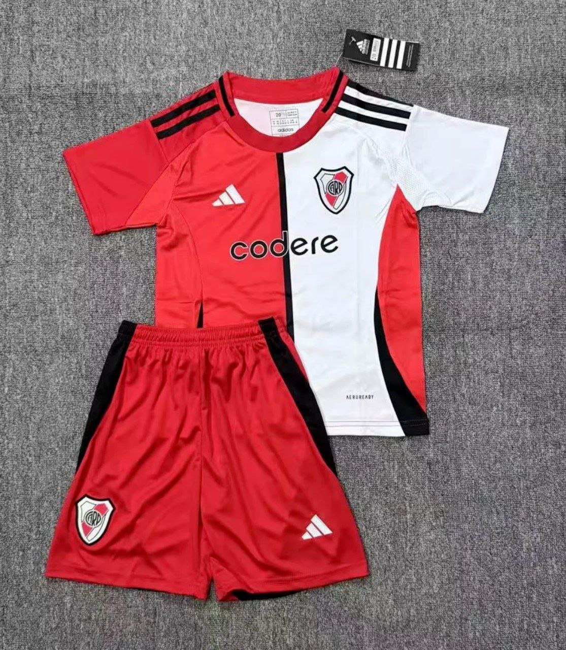 Kids Kit 25-26 River Plate Jersey Third Soccer Youth Kit Children Jersey River Plate New 2025-2026