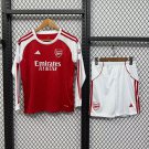 kids kit 25-26 Jersey Arsenal Home Long Sleeves Soccer Jersey Arsenal Youth kit Children 2025-2026