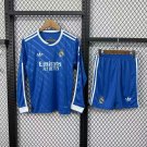 25-26 Real Madrid third kids kit long Sleeves Soccer jersey Youths Real Madrid Third Children Soccer