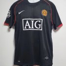 Ronaldo #7 Jersey Manchester United 2007/2008 Away Black Champions League Final Jersey Retro Shirt