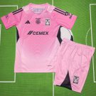 Kids Kit 25-26 Tigres Jersey Goalkeeper Soccer Youth Kit Children Tigres Gk 2025-2026 Jersey New