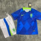 Kids Kit 25-26 Brazil Shirt Jersey Away Soccer Youth Kit Children Brazil 2025-2026 Shirt Jersey New