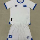 Kids Kit 25-26 El Salvador Jersey Home Soccer Youth Kit Children El Salvador 2025-2026 Jersey New