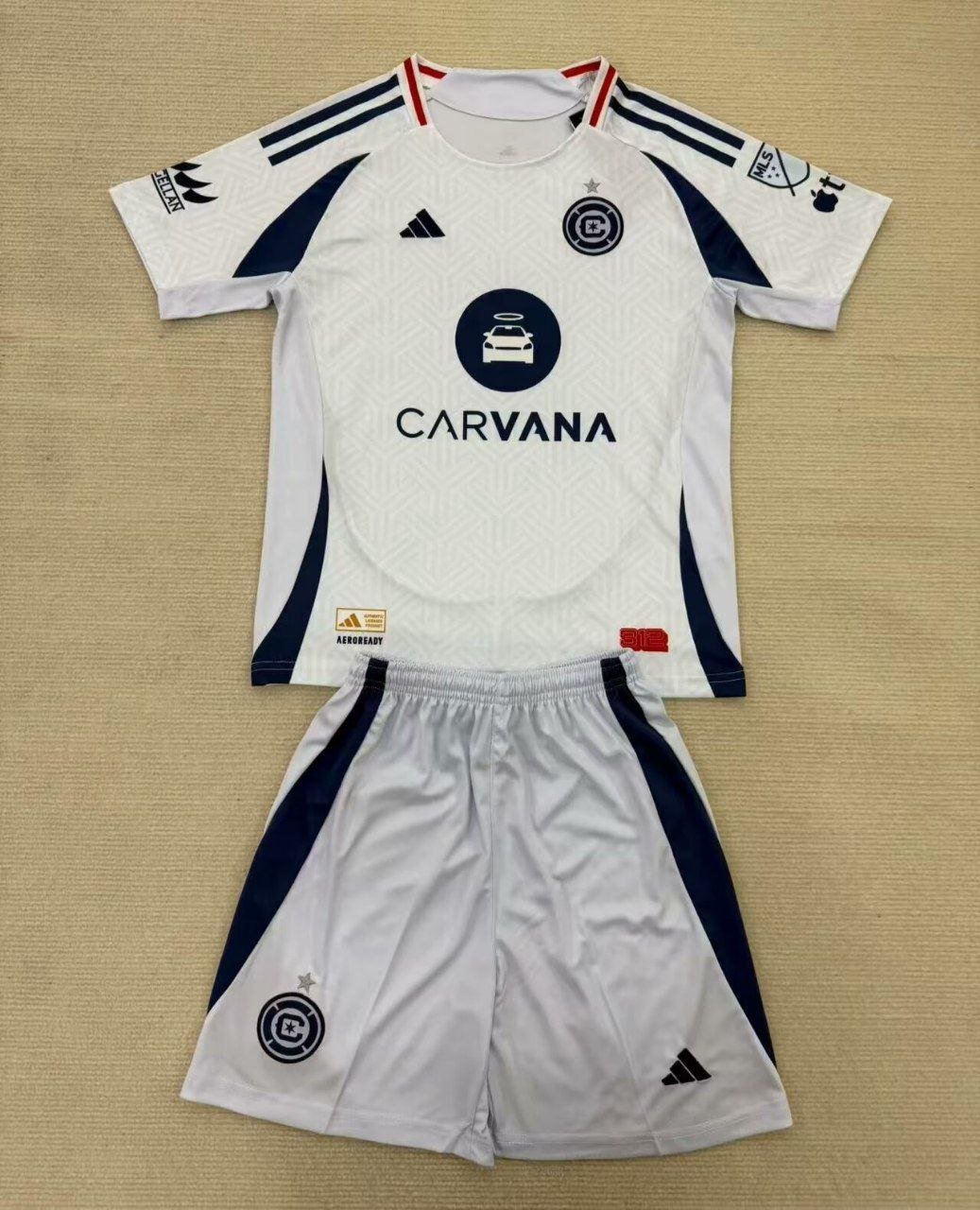 Kids Kit 25-26 Chicago Fire Jersey Away Soccer Youth Kit Children Chicago Fire 2025-2026 Jersey New