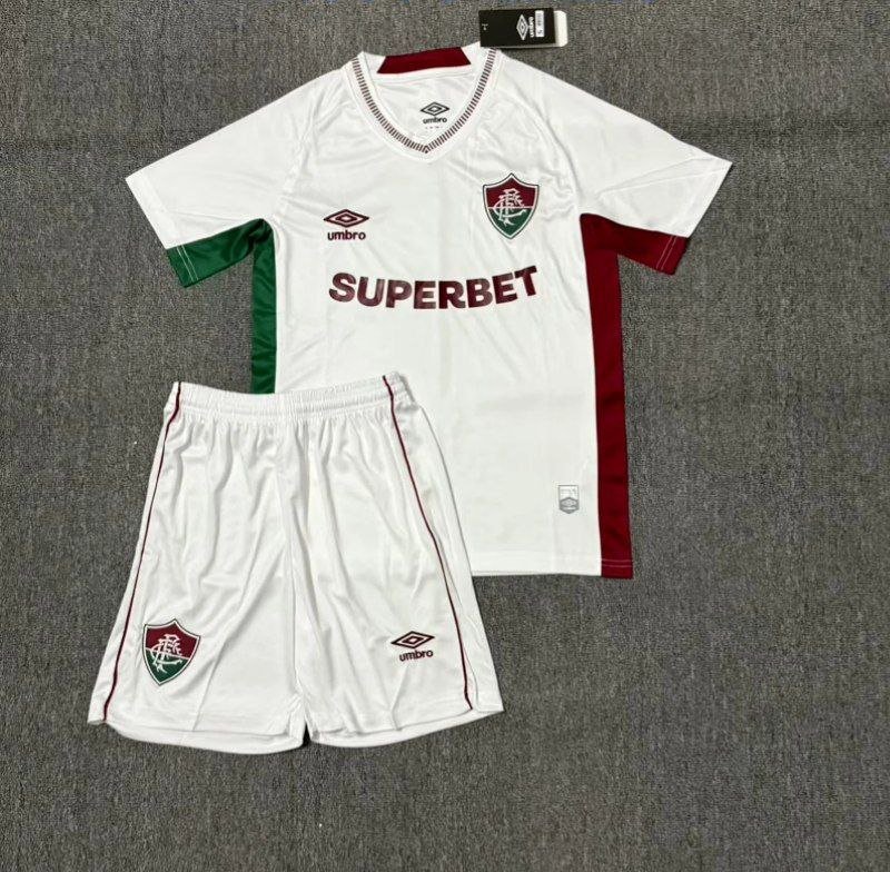 Kids Kit 25-26 Fluminense Jersey Away Soccer Youth Kit Children Fluminense 2025-2026 Jersey New