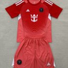 Kids Kit 25-26 Inter Miami Jersey Goalkeeper Red Soccer Youth Kit Children Jersey Inter Miami