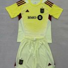 Kids Kit 25-26 Los Angeles Jersey Goalkeeper Yellow Soccer Youth Kit Jersey Los Angeles 2025-2026