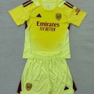 Kids Kit 25-26 Arsenal Jersey Goalkeeper Yellow Soccer Youth Kit Children Jersey Arsenal 2025-2026
