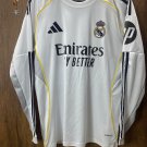 25-26 Shirt Jersey Real Madrid Home Long Sleeves soccer Men's Real Madrid New Shirt Jersey 2025-2026