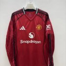 25-26 Shirt Jersey Manchester United Home Long Sleeves Soccer Men's M-U New Shirt Jersey 2025/2026