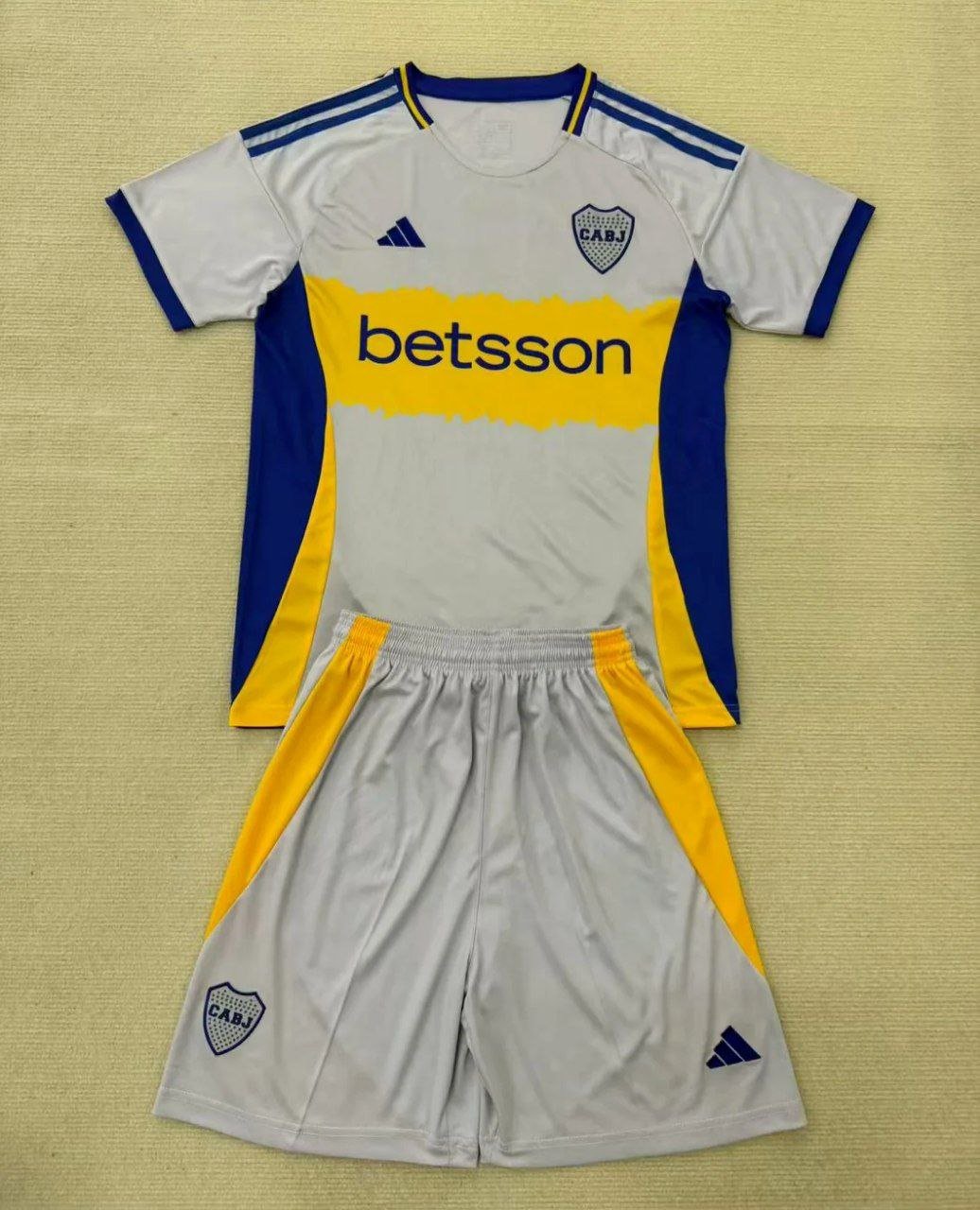 Kids Kit 25-26 Jersey Boca Juniors Grey Special Verson Soccer Jersey Youth Kit Boca Juniors