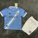 Kids Kit 25-26 Man City Home Soccer Shirt Jersey Manchester City Youth Kit Children 2025-2026 New