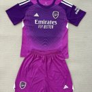 Kids Kit 25-26 Arsenal Jersey Goalkeeper Rpurple Soccer Youth Kit Children Arsenal 2025-2026 Jersey