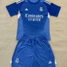 kids kit 25-26 Real Madrid Goalkeeper Soccer Shirt Jersey Blue Youth