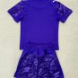 25-26 Marseille Kids Kit Jersey Goalkeeper Purple Soccer Youth Kit Children Marseille 2025-2026
