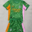 25-26 Ac Milan Kids Kit Jersey Goalkeeper Soccer Youth Kit Children Ac Milan Gk 2025-2026 Jersey